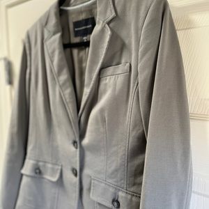 Banana Republic⎮Blazer with button flap pockets⎮Grey Stretch Cotton⎮10